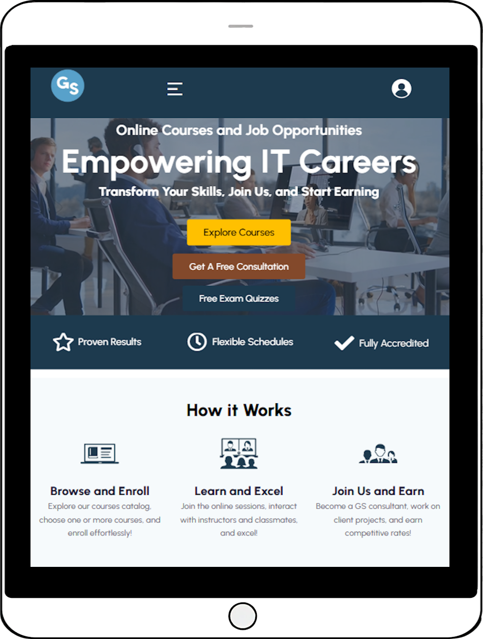 Grand Slam I.T. - Our Services - Interactive UI Design - Tablet