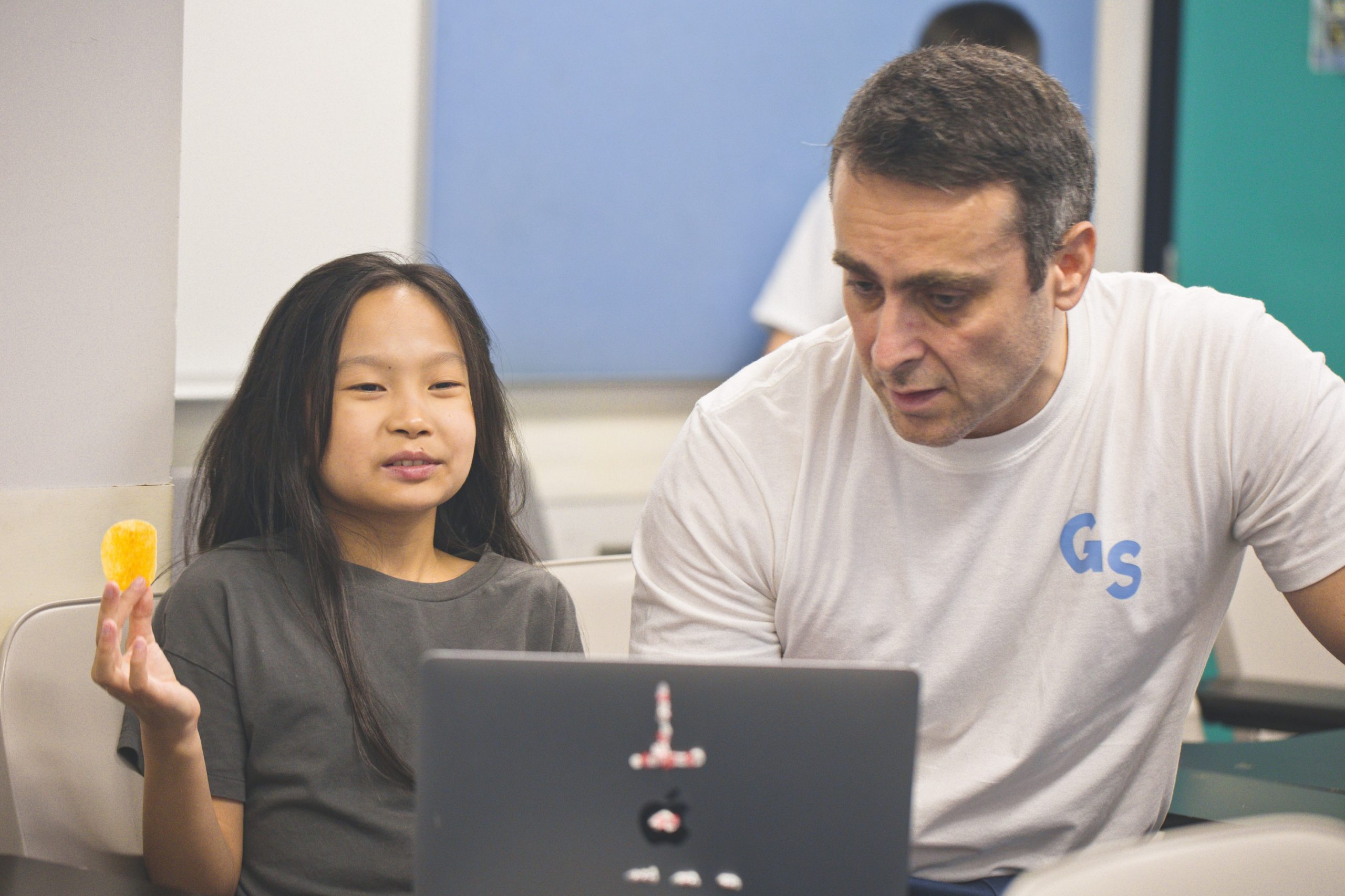 Young learner building a digital project